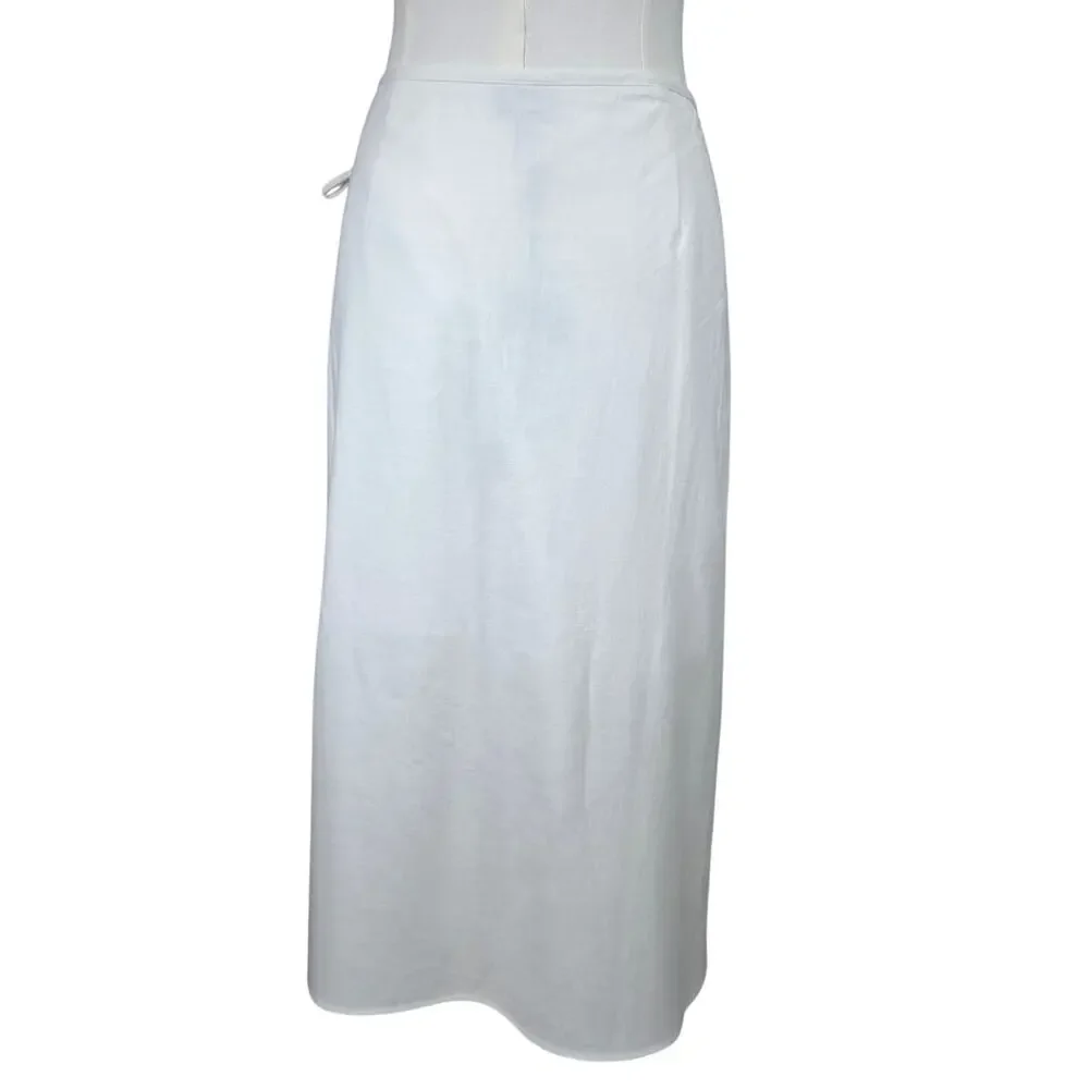 NWT M Ivory Midi Pencil Wrap Lined Skirt w/Side‎ Tie by Future Collective